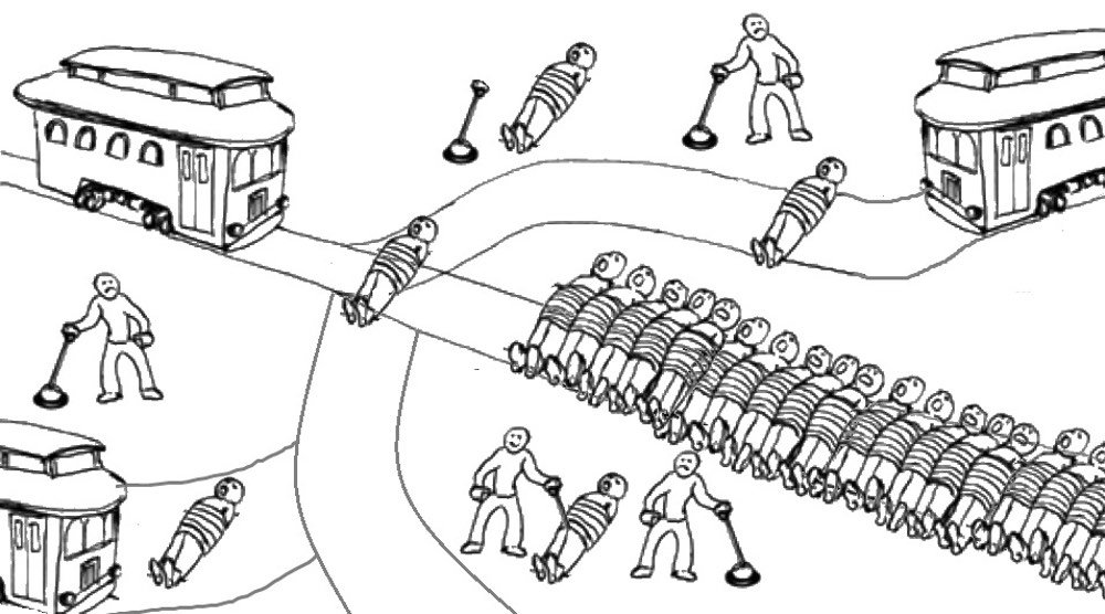 The trolley problem; somebody's gonna die, but who?
